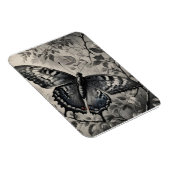 Zwart-witte vlinder tekening magneet (Rechterzijde)