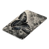 Zwart-witte vlinder tekening magneet (Linkerzijde)