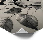 Zwart-witte vlinder tekening poster (Hoek)