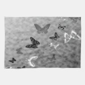 Zwart-witte vlinder theedoek (Horizontaal)