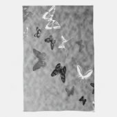 Zwart-witte vlinder theedoek (Verticaal)