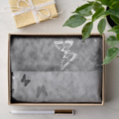 Zwart-witte vlinder tissuepapier (Geschenk)