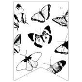 Zwart-witte vlinders bruiloft bunting banner (Tweede vlag)
