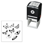 Zwart-witte vlinders bruiloft  zelfinktende stempel (In situ)