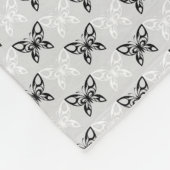 Zwart-witte vlinders fleece deken (Hoek)