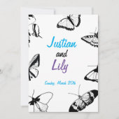 Zwart-witte vlinders kaart (Voorkant)