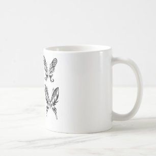 Zwart-witte vlinders koffiemok