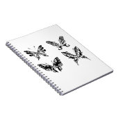 Zwart-witte vlinders notitieboek (Rechterzijde)