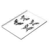 Zwart-witte vlinders notitieboek (Linkerzijde)