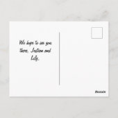 Zwart-witte vlinders repetitie diner briefkaart (Achterkant)