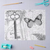 Zwart-witte vlindersleutel tissuepapier (Craft)