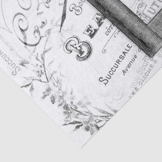 Zwart-witte vlindersleutel tissuepapier (Detail)