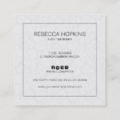 Zwart-witte vochtige achtergrond vierkante visitekaartje (Achterkant)