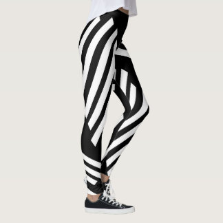 Zwart witte voering leggings voor vrouwen