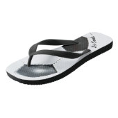 Zwart-witte voetbal gepatterd teenslippers (Schuin)