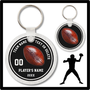Zwart-witte voetbal-sleutelhangers, gepersonalisee sleutelhanger