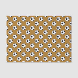 Zwart/witte voetbalballen, matte goud tissuepapier