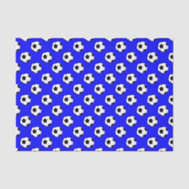 Zwart/Witte Voetbalballen op Blauw Tissuepapier