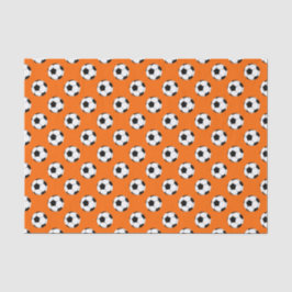 Zwart/Witte Voetbalballen op Oranje Tissuepapier