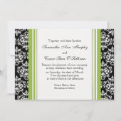 Zwart-witte vogel bruiloft verloving kaart (Achterkant)