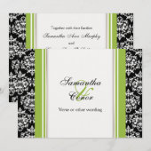 Zwart-witte vogel bruiloft verloving kaart (Voorkant / Achterkant)