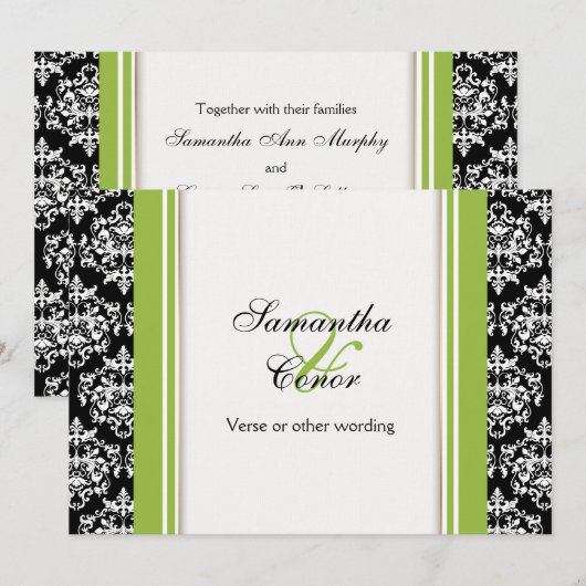 Zwart-witte vogel bruiloft verloving kaart (Voorkant / Achterkant)