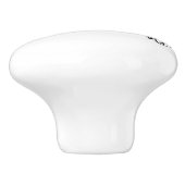 Zwart-witte vogel op Branch Whimsical Keramische Knop (Zijkant)