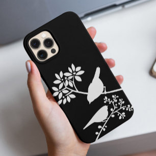 Zwart-witte vogels Aangepaste iPhone 6 hoesje