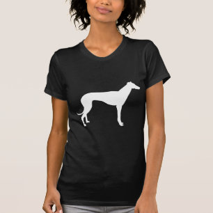 Zwart-witte vorm van een windhond t-shirt