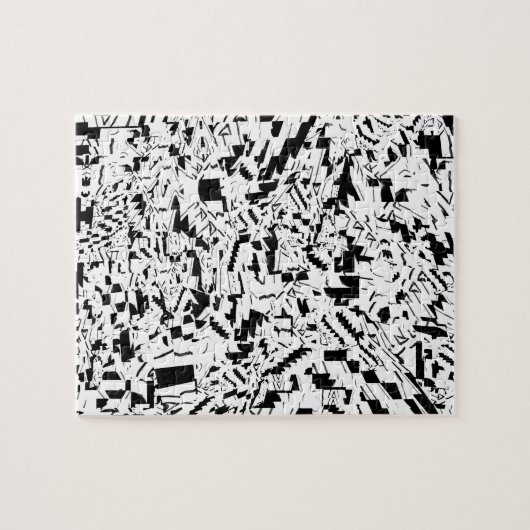 Zwart-witte vormen Puzzle Legpuzzel (Horizontaal)