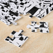 Zwart-witte vormen Puzzle Legpuzzel (Zijkant)