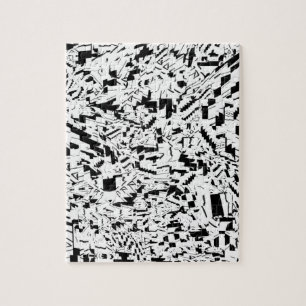 Zwart-witte vormen Puzzle Legpuzzel