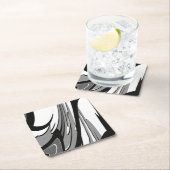 Zwart-witte vormkunst kartonnen onderzetters (Insitu)