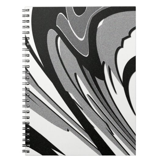 Zwart-witte vormkunst notitieboek (Voorkant)