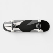 Zwart-witte vormkunst skateboard (Horizontaal)