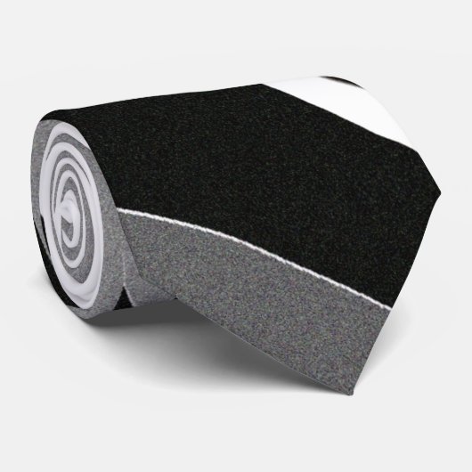 Zwart-witte vormkunst stropdas (Opgerold)