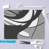 Zwart-witte vormkunst tissuepapier (Craft)