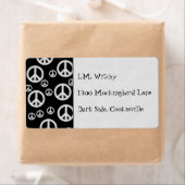 Zwart-witte vredessignalen etiket (Insitu)