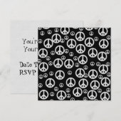 Zwart-witte vredessignalen kaart (Voorkant / Achterkant)