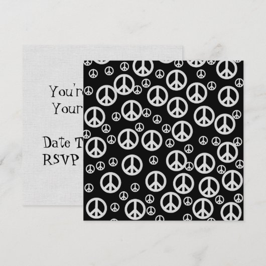 Zwart-witte vredessignalen kaart (Voorkant / Achterkant)