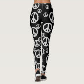 Zwart-witte vredessignalen leggings (Achterkant)