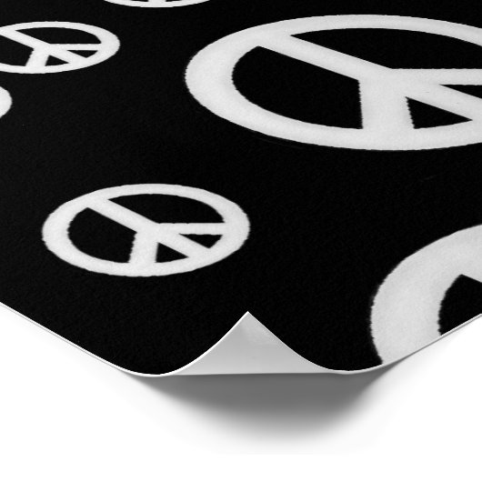 Zwart-witte vredessignalen poster (Hoek)