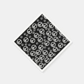 Zwart-witte vredessignalen servetten (Hoek)