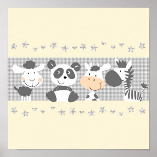 Zwart-witte vrienden poster