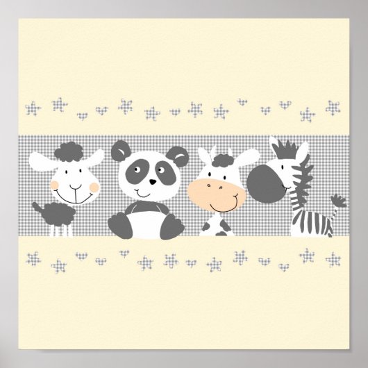 Zwart-witte vrienden poster (Voorkant)