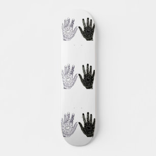 Zwart-witte vriendschap Hands Persoonlijk Skateboard