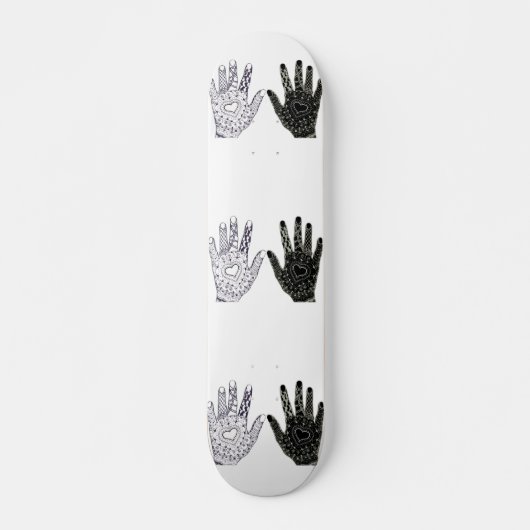 Zwart-witte vriendschap Hands Persoonlijk Skateboard (Voorkant)