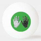 Zwart-witte vriendschap Hands Pingpongbal (Voorkant)
