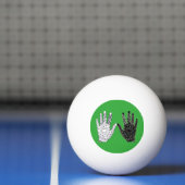 Zwart-witte vriendschap Hands Pingpongbal (Net)
