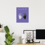 Zwart-witte vriendschap Hands Poster (Thuiskantoor)